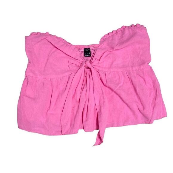 Shein Pink Strapless Crop Top Size Large - Picture 3 of 8